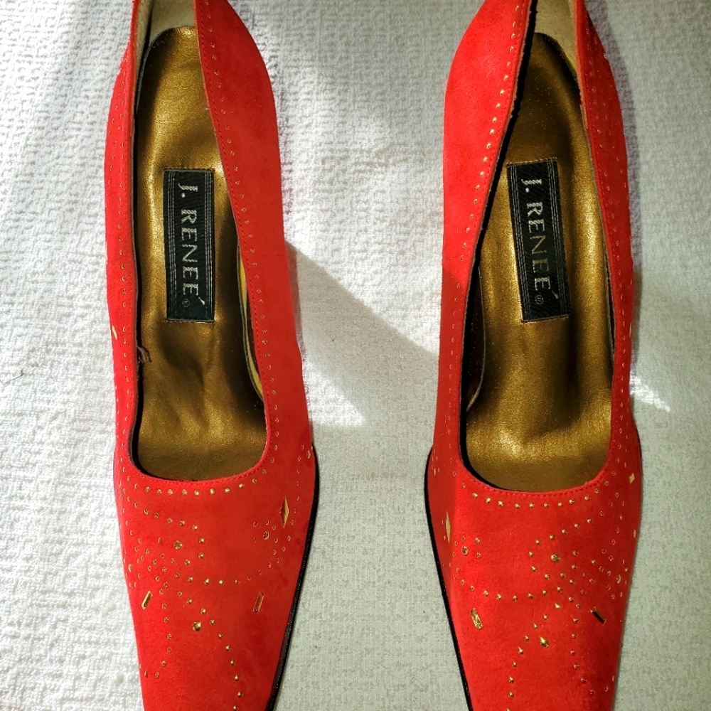 Women Red/Suede Heels